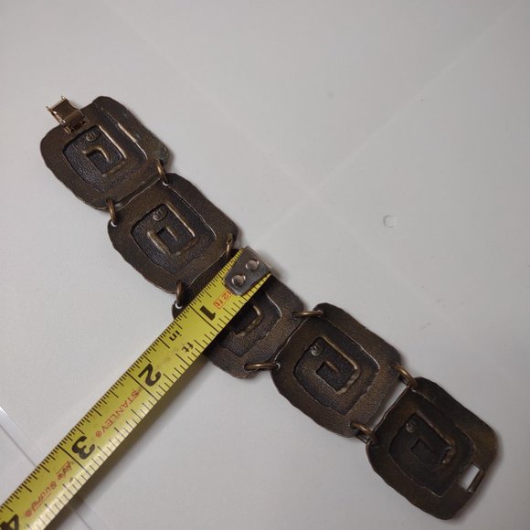 Vintage JJ Square Metal Link Bracelet - Picture 16 of 16